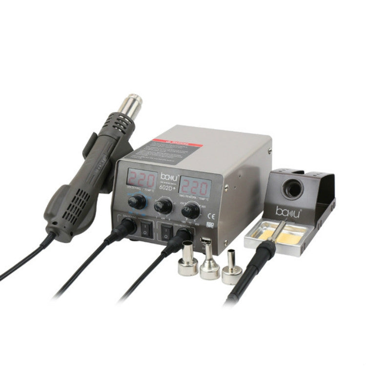 BAKU BA-602D+ Set di stazioni di saldatura con doppio display digitale per riparazione di telefoni cellulari, strumento di saldatura a stagno, EU Plug, US Plug BAKU BA-602D+ Set di stazioni di saldatura con doppio display digitale per riparazione di telefoni cellulari, strumento di saldatura a stagno, EU Plug, US Plug
